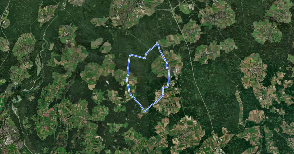 Маршрут Radtour Kapellen und Kirchen Sauerlach на спутниковом снимке