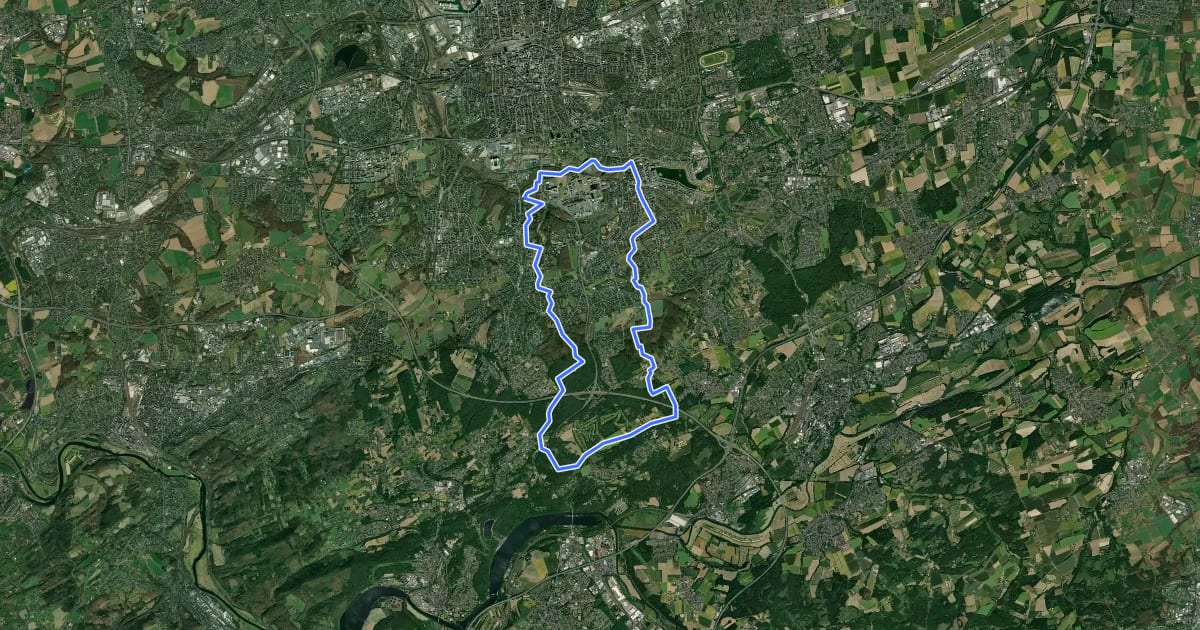Маршрут Radtour Süd на спутниковом снимке