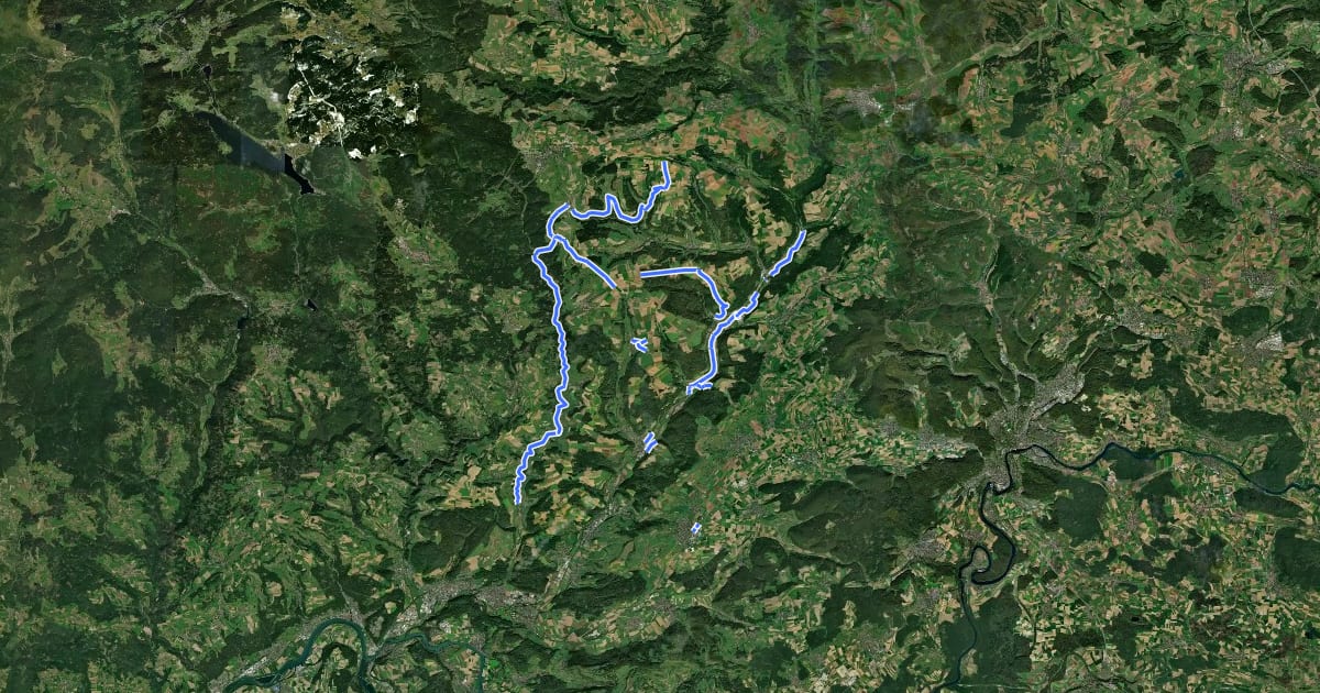 Маршрут Radverkehrsnetz BW, Landkreis Waldshut на спутниковом снимке