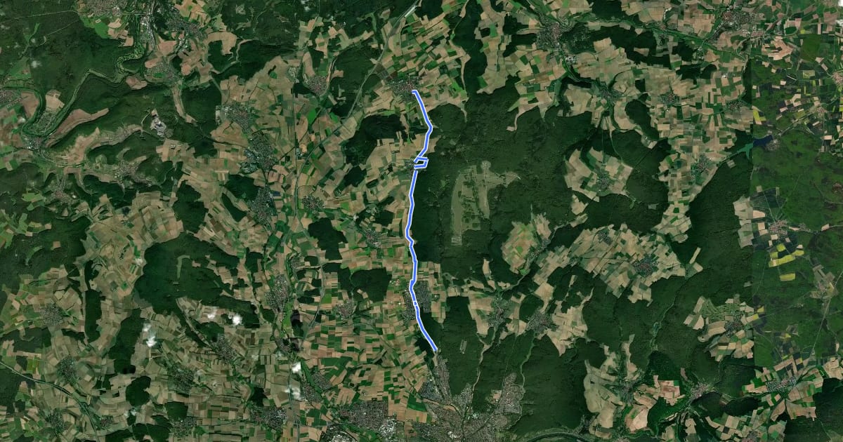 Маршрут Radverkehrsnetz Kreis Schweinfurt на спутниковом снимке