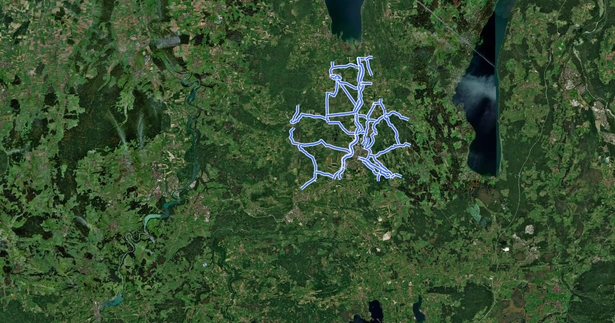 Маршрут Radverkehrsnetz Kreis Weilheim-Schongau - Weilheim на спутниковом снимке
