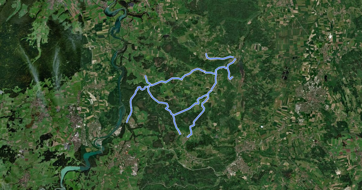 Маршрут Radverkehrsnetz Kreis Weilheim-Schongau - Wessobrunn на спутниковом снимке