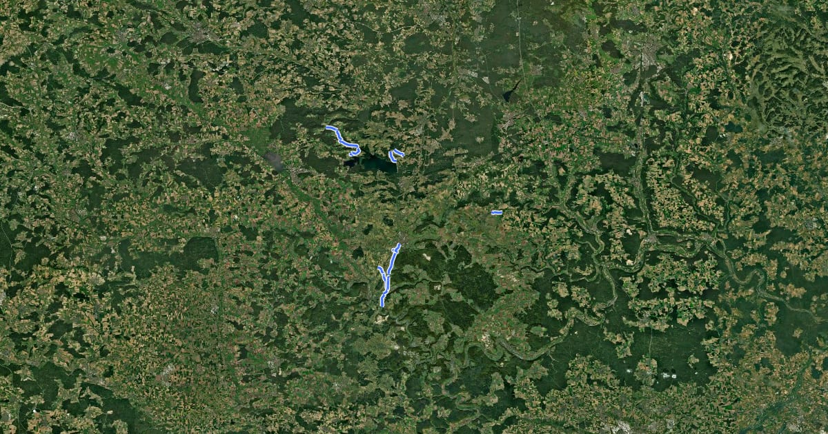 Маршрут Radverkehrsnetz Landkreis Weißenburg-Gunzenhausen на спутниковом снимке