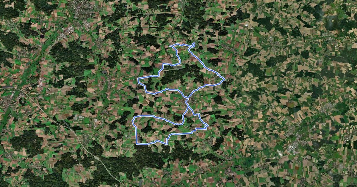 Маршрут Radwandeln mit den Heiligen на спутниковом снимке