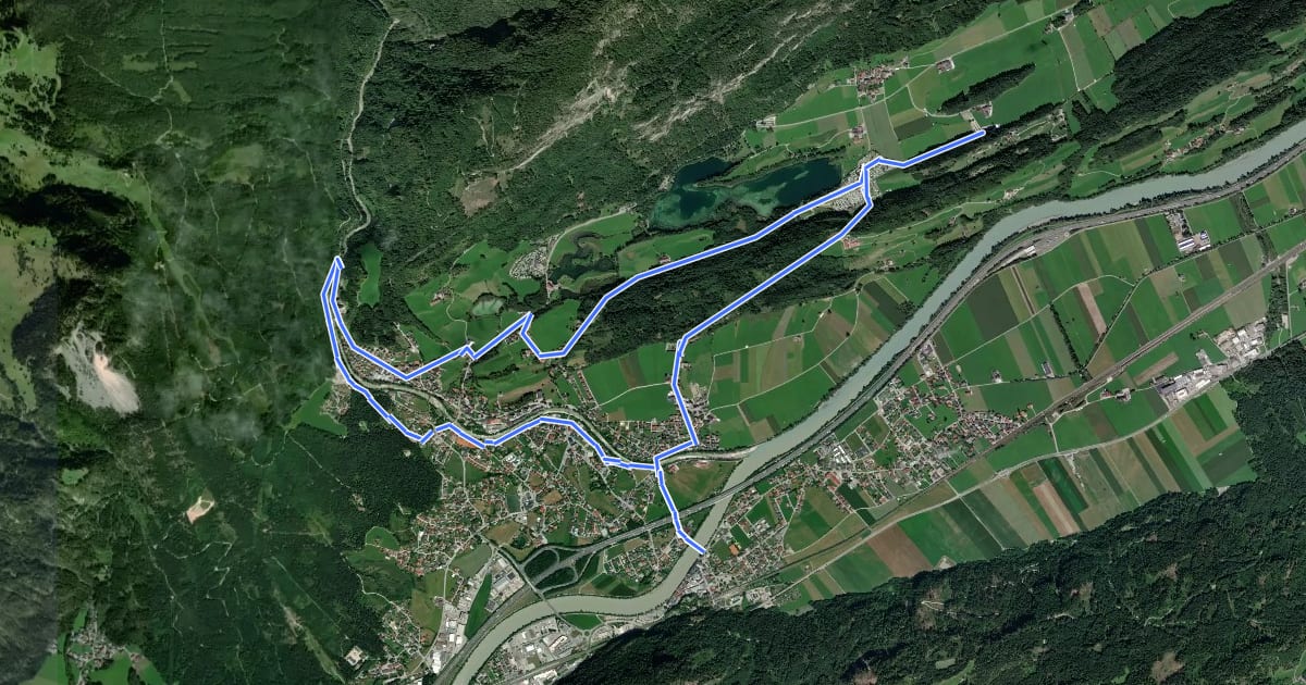Маршрут Radwanderweg Heilwasser Kramsach на спутниковом снимке