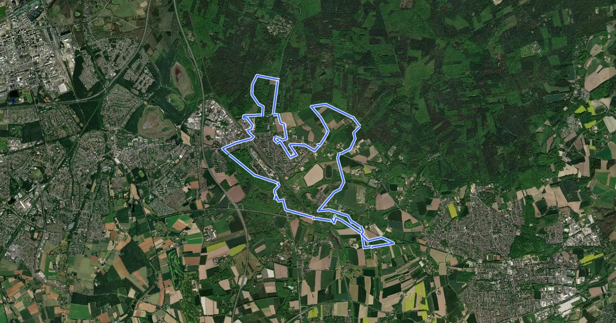 Маршрут Radwanderweg Sinsener Runde на спутниковом снимке