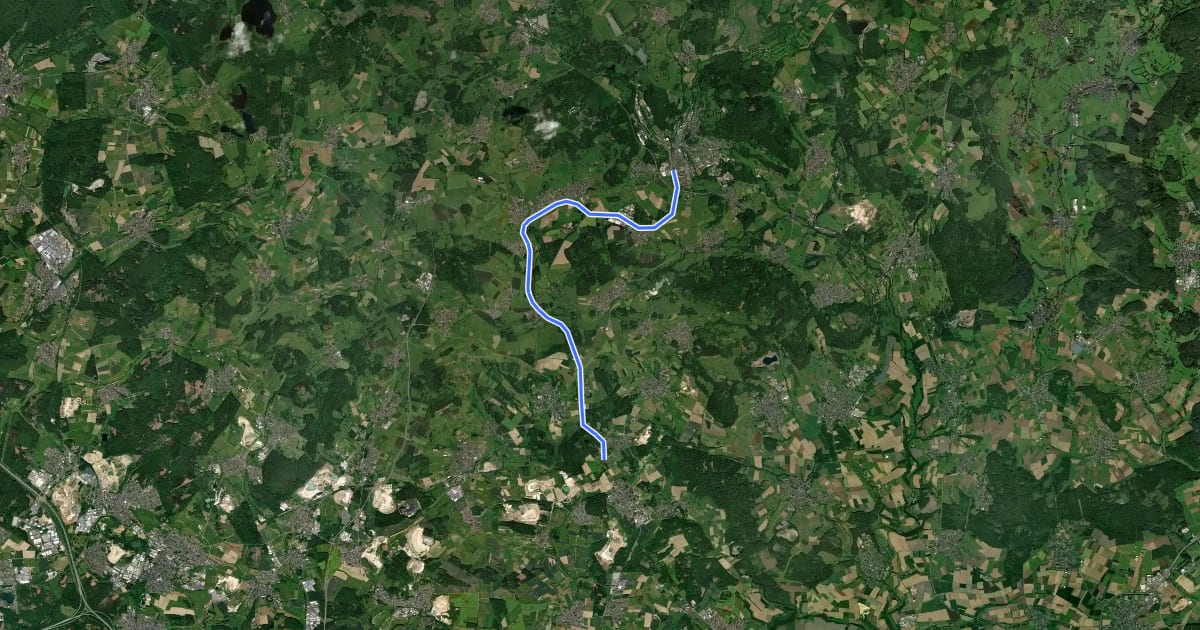 Маршрут Radwanderweg Wallmerod Westerburg на спутниковом снимке