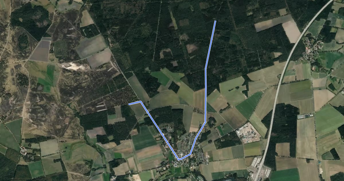 Маршрут Radweg 10 Bispingen на спутниковом снимке