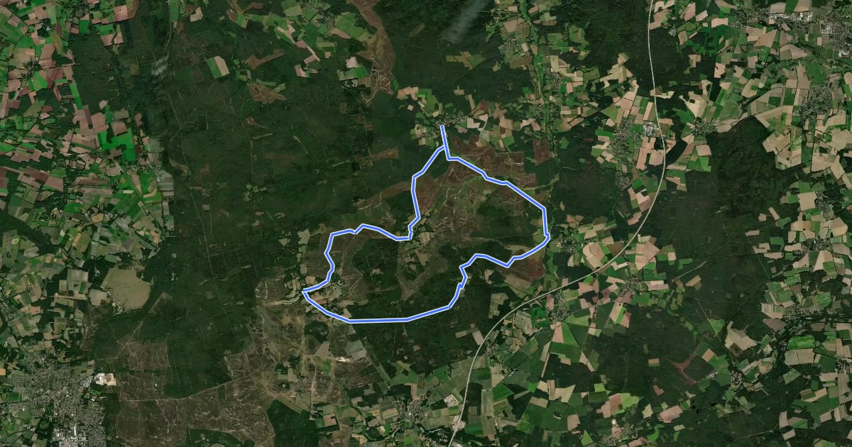Маршрут Radweg 27 на спутниковом снимке
