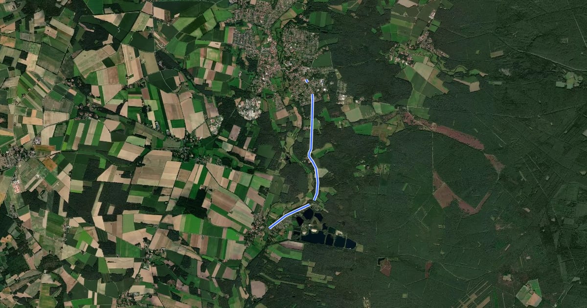 Маршрут Radweg 3 на спутниковом снимке