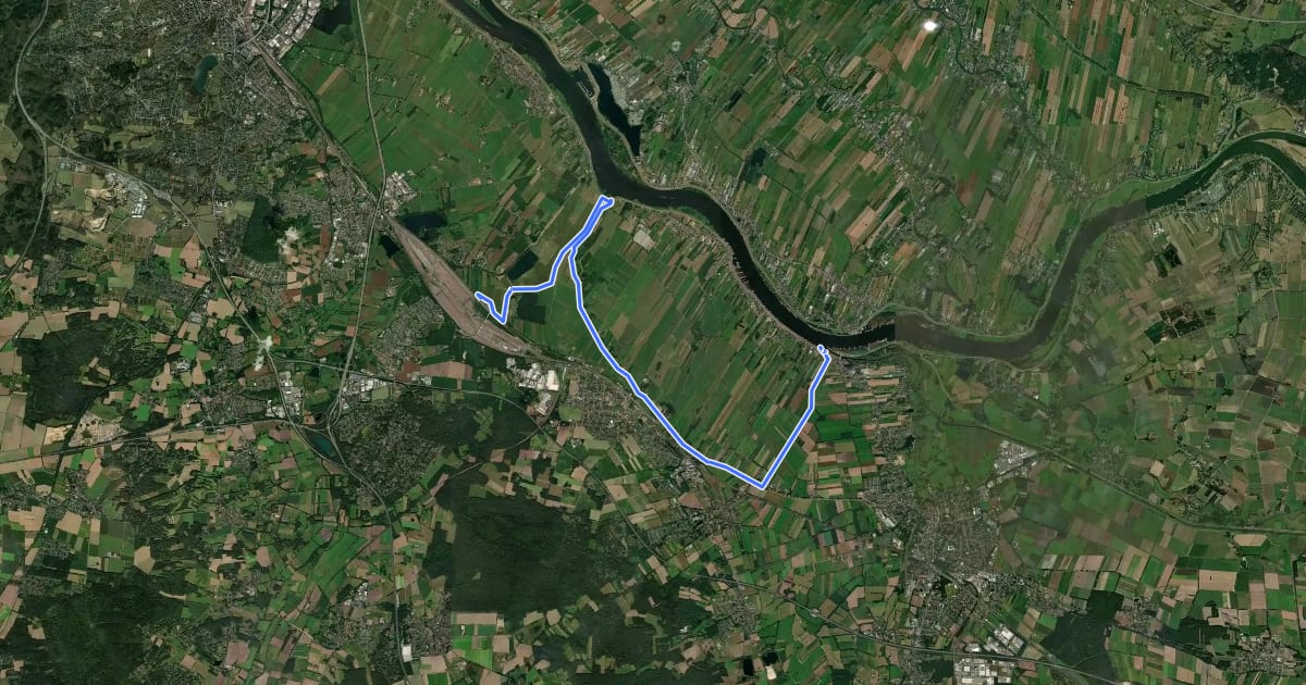Маршрут Radweg 3 Durch zwei Bundesländer mit der Fähre на спутниковом снимке