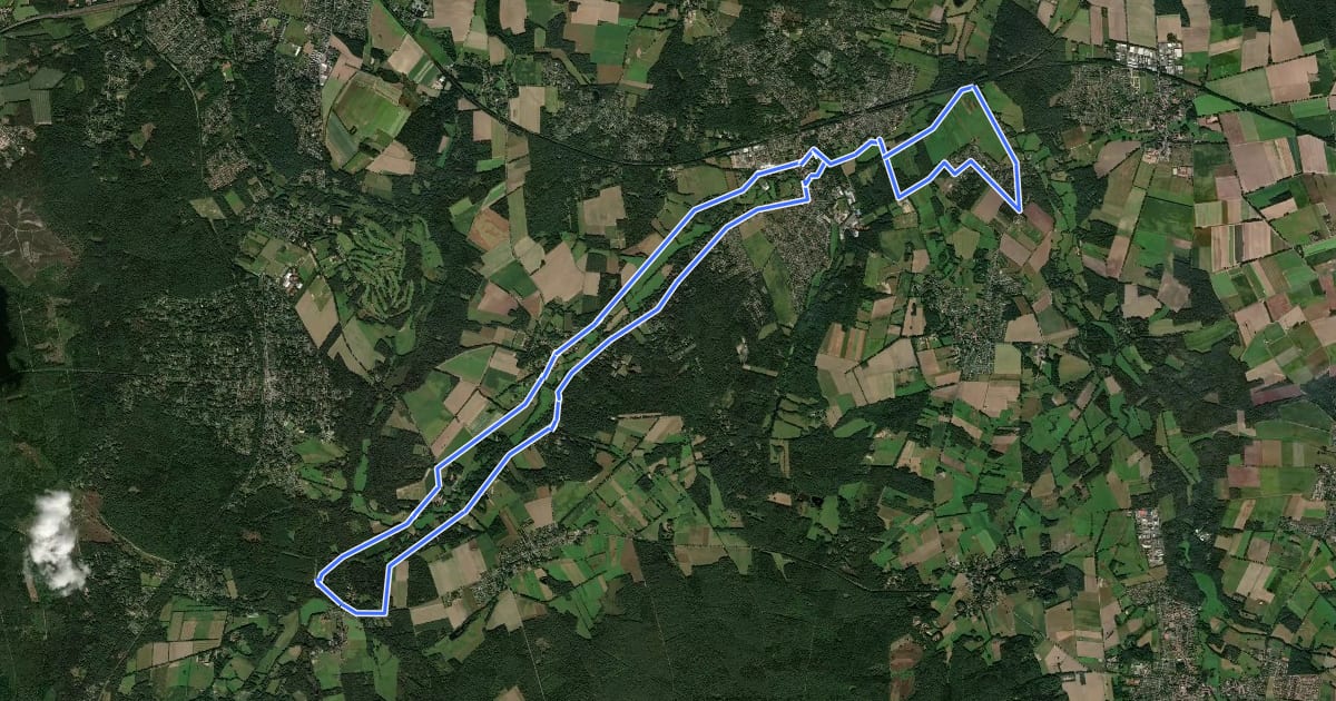 Маршрут Radweg 32 на спутниковом снимке