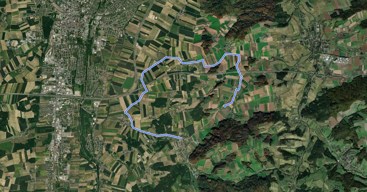 Маршрут Radweg 413A на спутниковом снимке