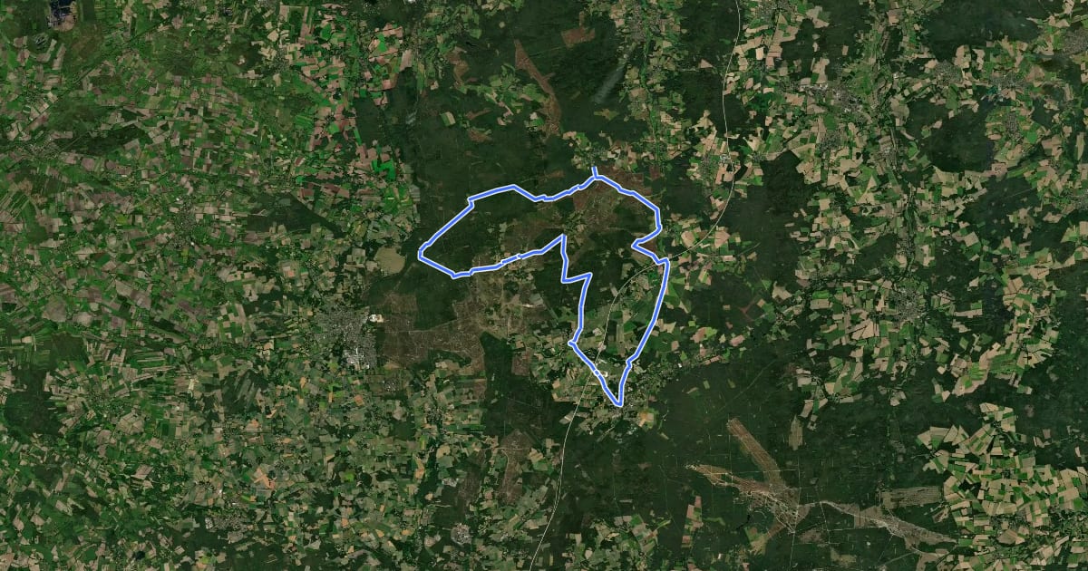 Маршрут Radweg 5 Bispingen на спутниковом снимке