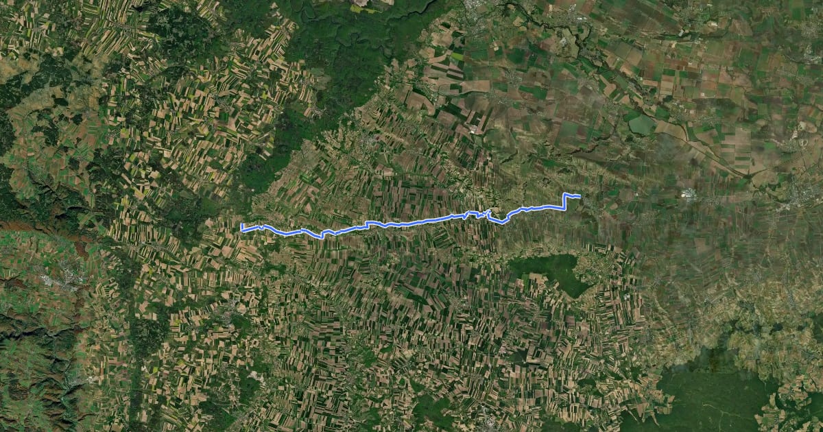 Маршрут Radweg 81 Pulkau - Seefeld на спутниковом снимке