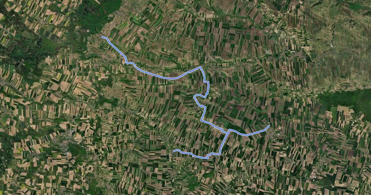 Маршрут Radweg 811 на спутниковом снимке