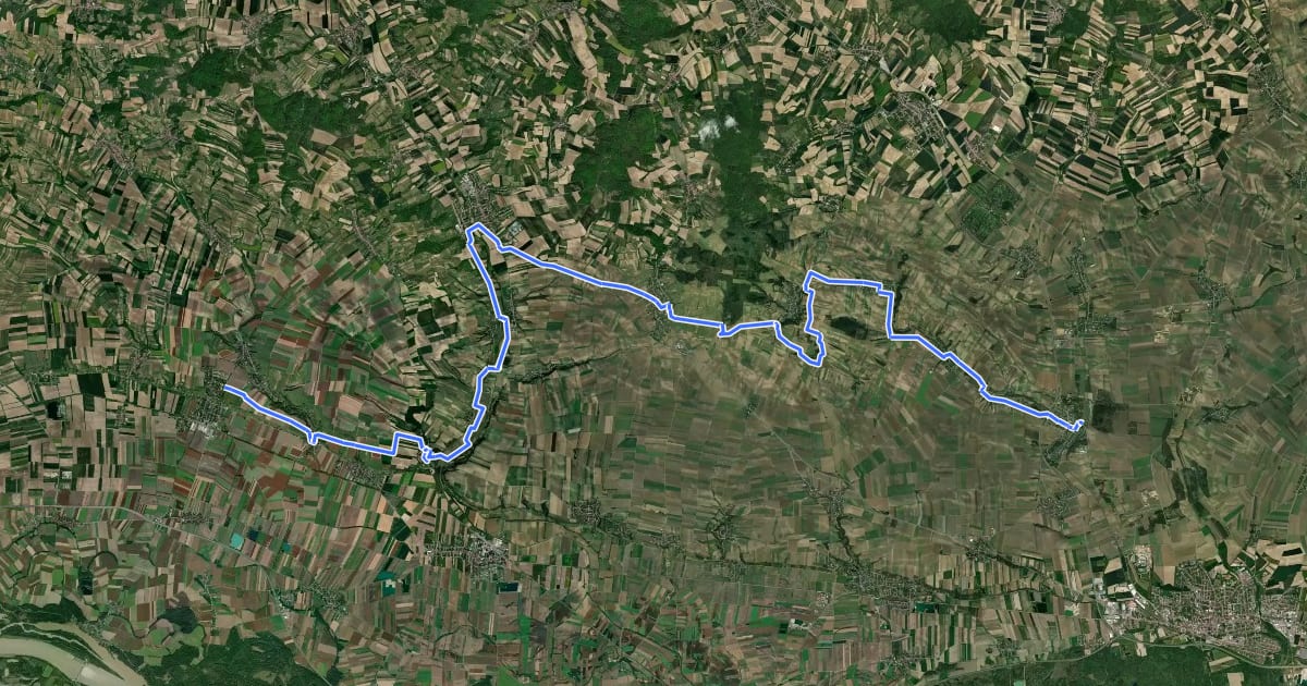 Маршрут Radweg 840 на спутниковом снимке