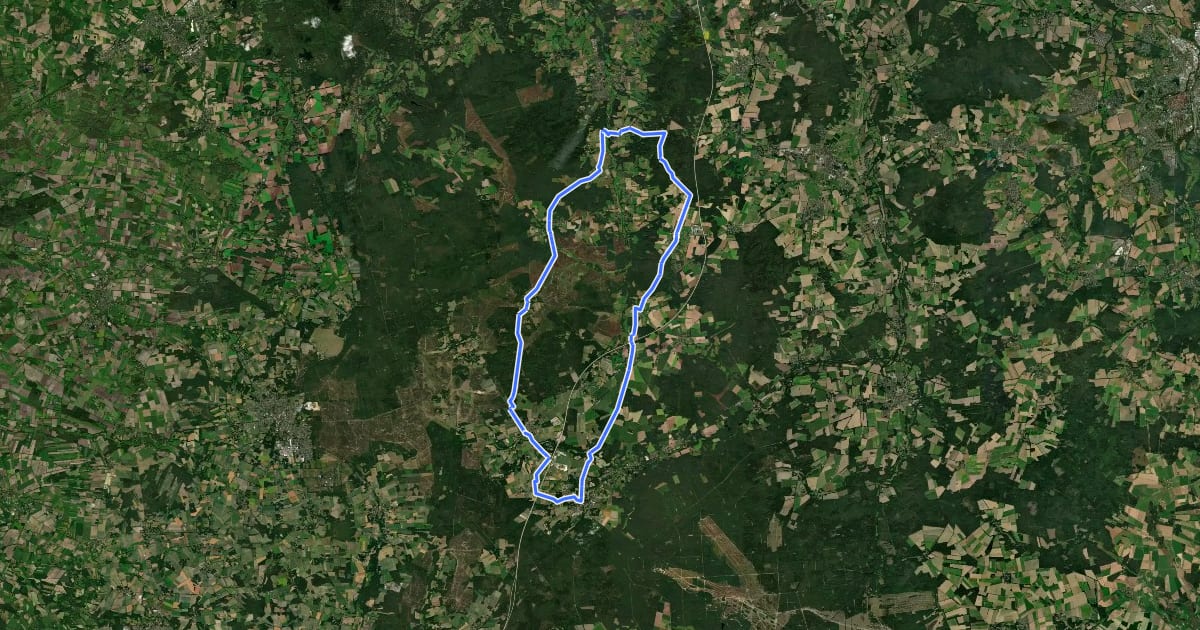 Маршрут Radweg 9 Bispingen на спутниковом снимке