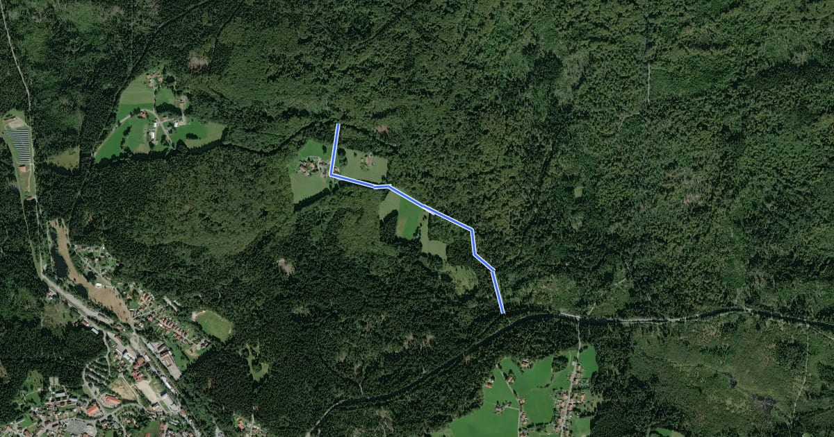 Маршрут Radweg 95a на спутниковом снимке