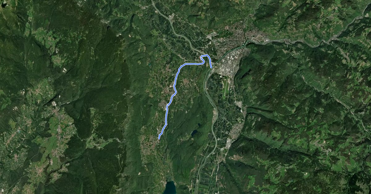 Маршрут Radweg Bozen-Überetsch - Pista Ciclabile Bolzano-Oltradige на спутниковом снимке