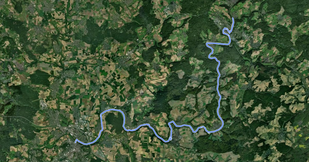 Маршрут Radweg Deutsche Einheit - Etappe 3 на спутниковом снимке