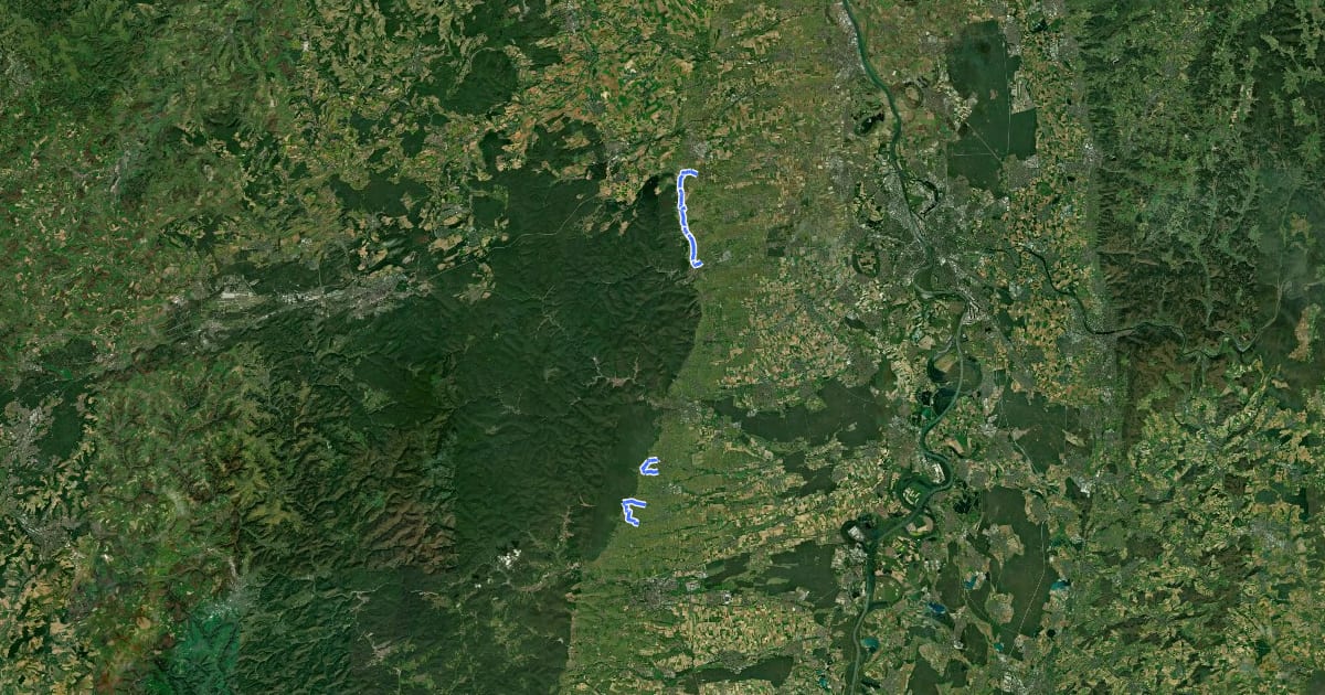 Маршрут Radweg Deutsche Weinstraße - Panoramaroute на спутниковом снимке
