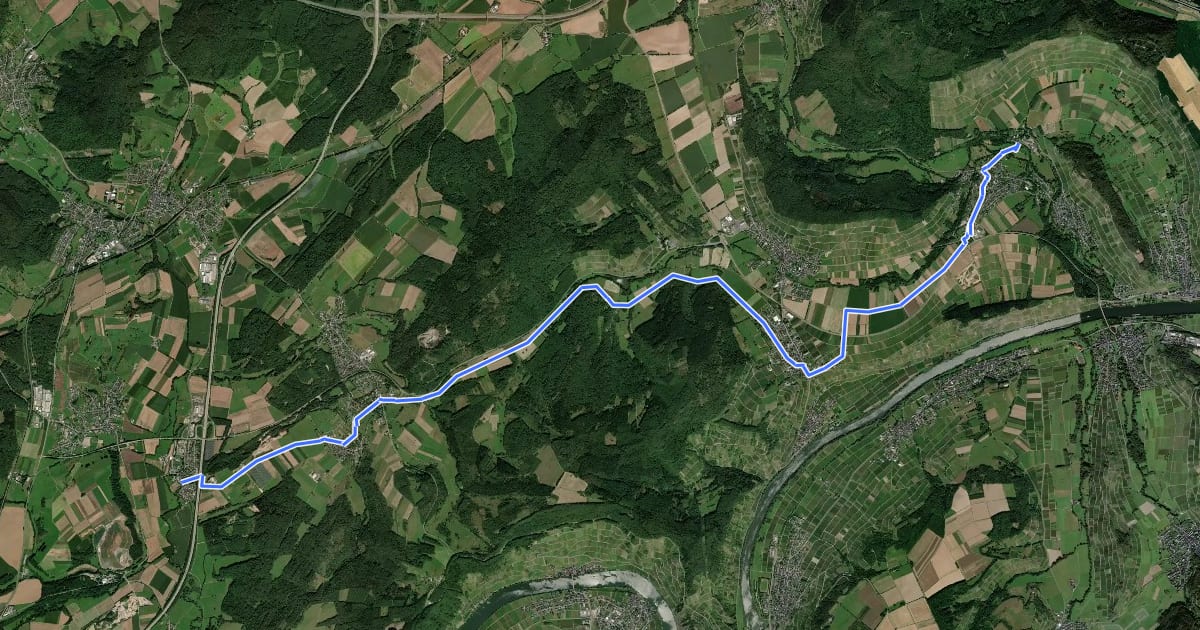 Маршрут Radweg Esch - Maring-Noviand на спутниковом снимке