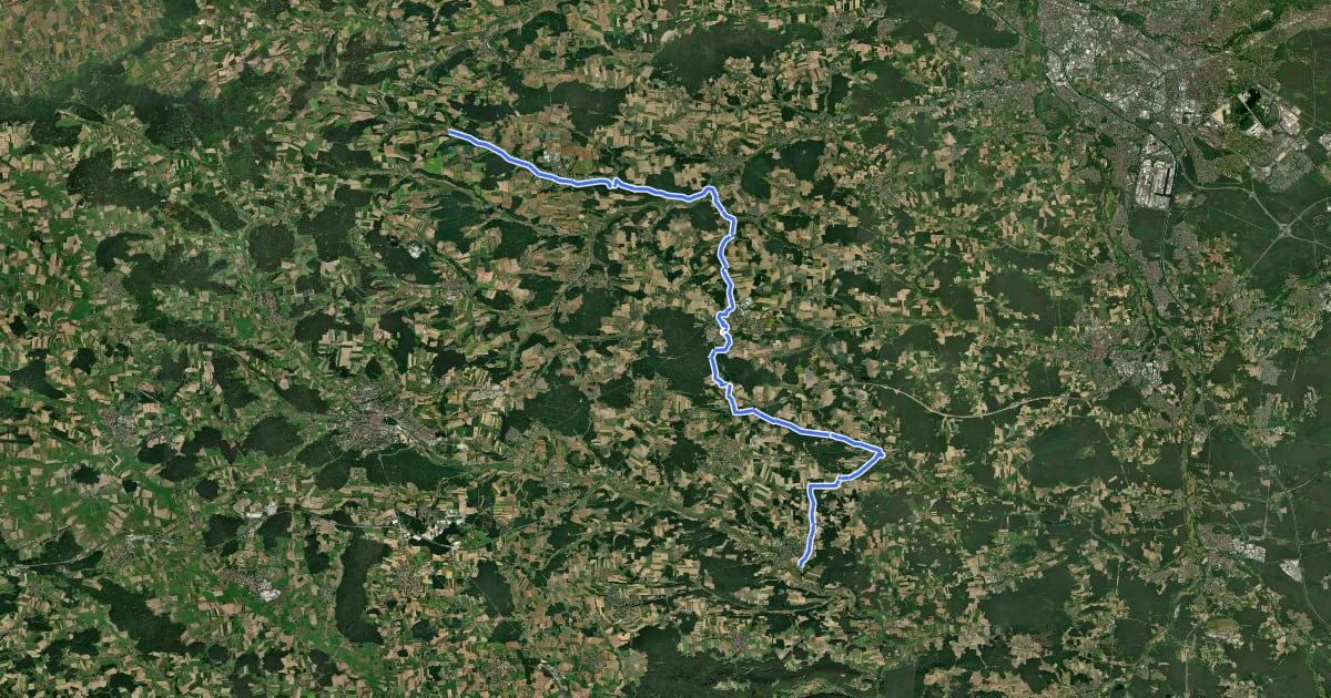Маршрут Radweg für Genießer – Nordtour на спутниковом снимке