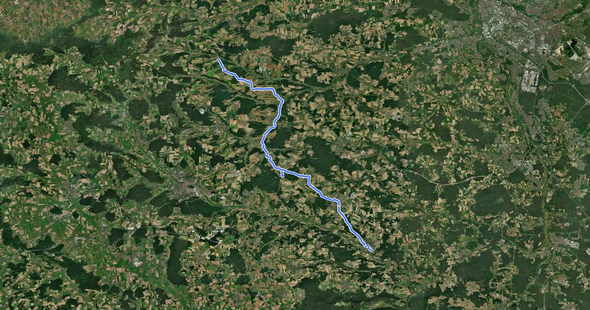 Маршрут Radweg für Genießer – Südtour на спутниковом снимке