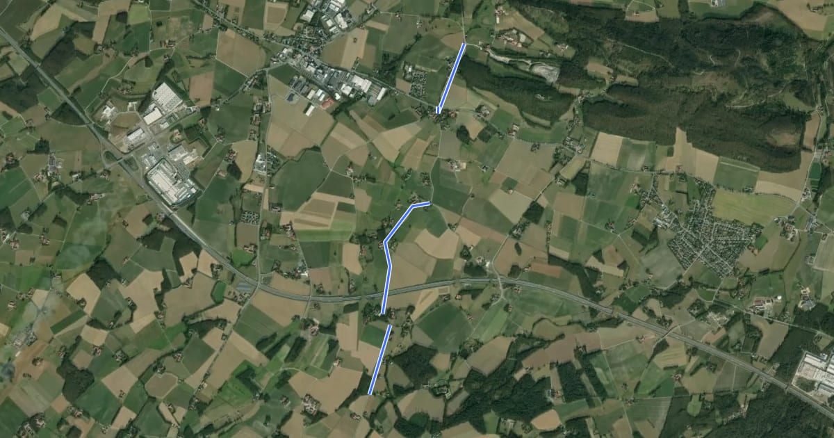 Маршрут Radweg für Genießer, Verbindungsweg 3 на спутниковом снимке