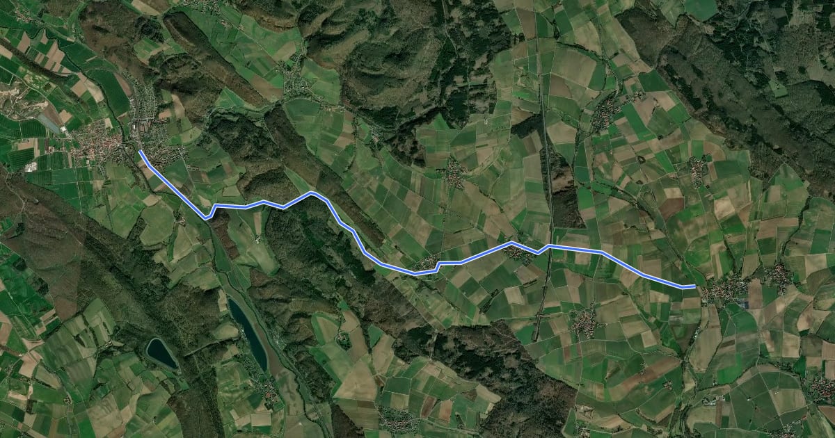 Маршрут Radweg Freden (Leine)-Altgandersheim на спутниковом снимке