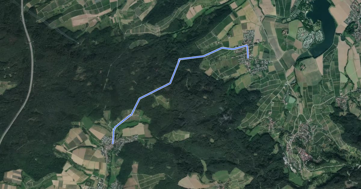 Маршрут Radweg Hößlinsülz - Oberheinriet на спутниковом снимке