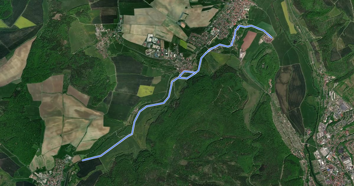 Маршрут Radweg Herpf-Walldorf на спутниковом снимке