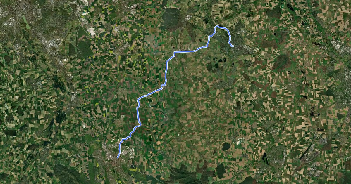 Маршрут Radweg Hildesheim-Peine на спутниковом снимке