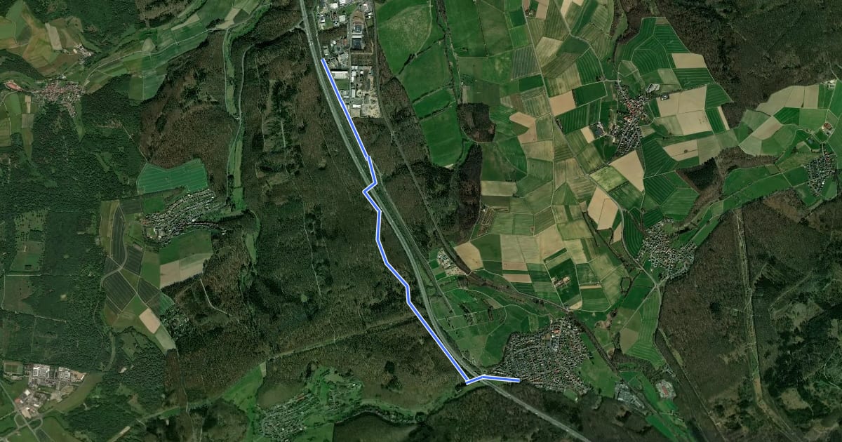 Маршрут Radweg Idstein Frauwald - Niederseelbach на спутниковом снимке