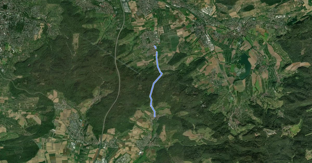Маршрут Radweg Lehrensteinsfeld - Oberheinriet на спутниковом снимке