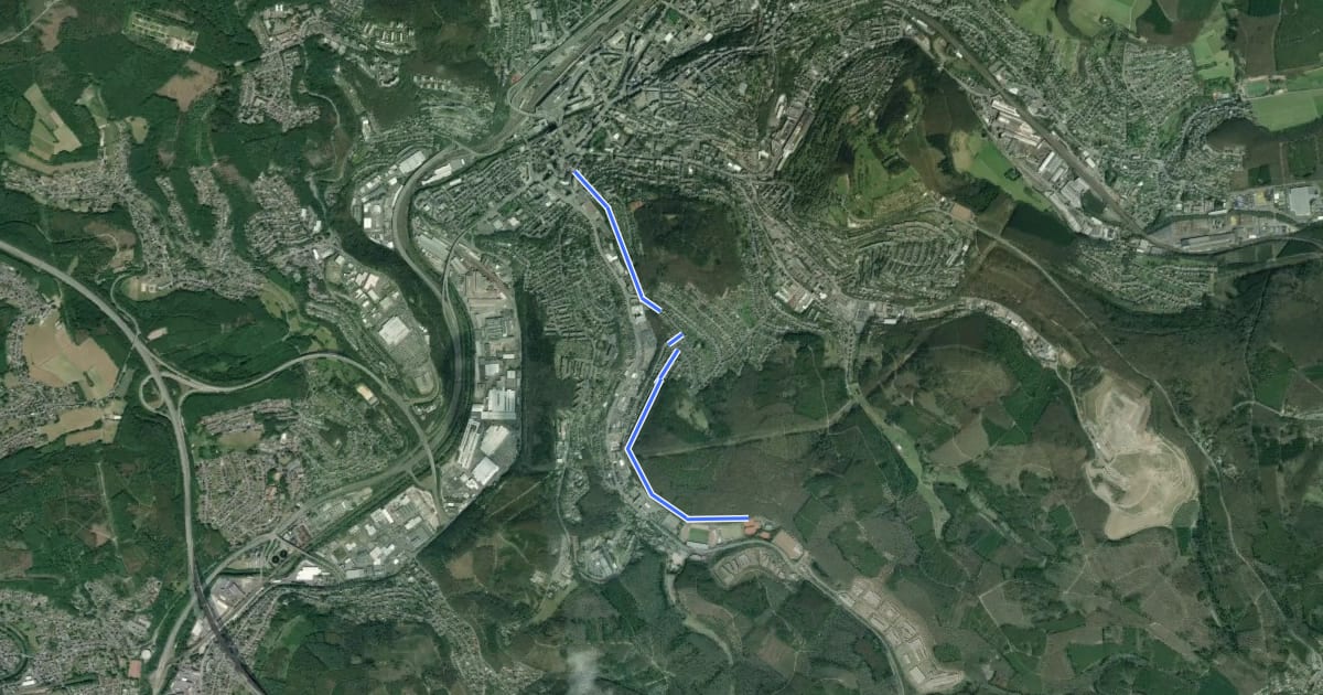 Маршрут Radweg Leimbachtal на спутниковом снимке