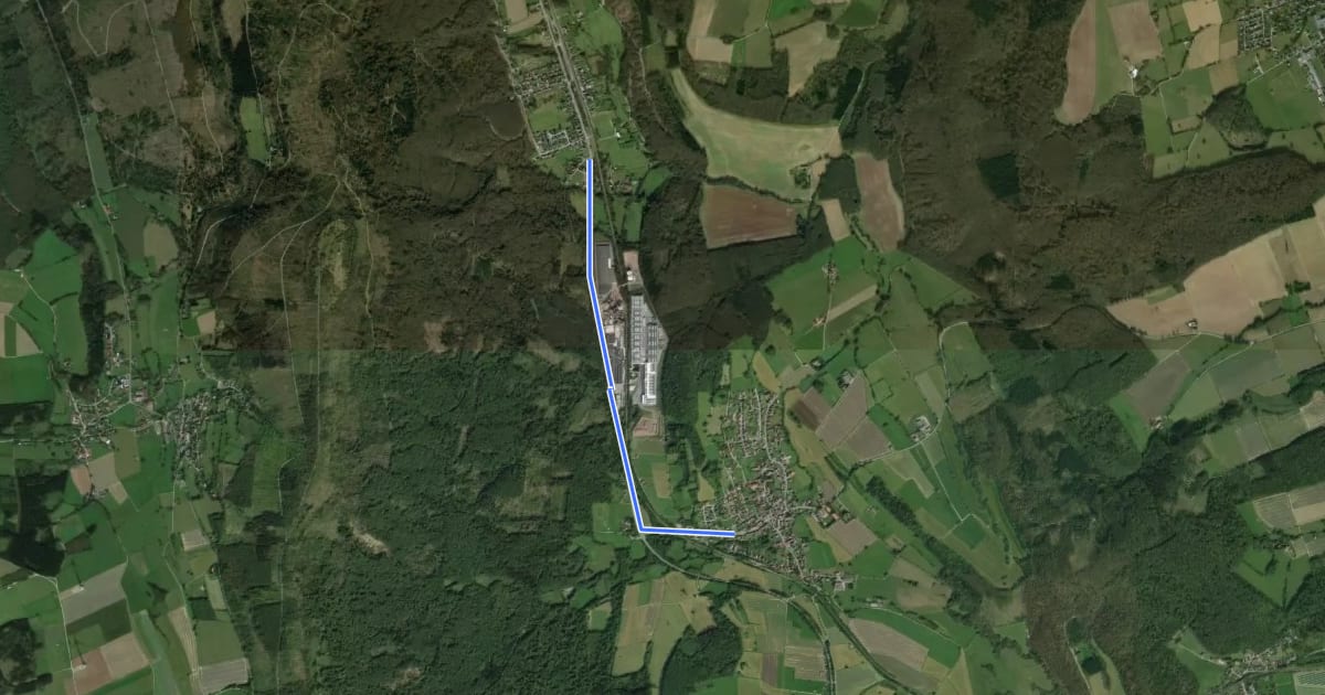 Маршрут Radweg Leopoldstald - Sandebeck на спутниковом снимке