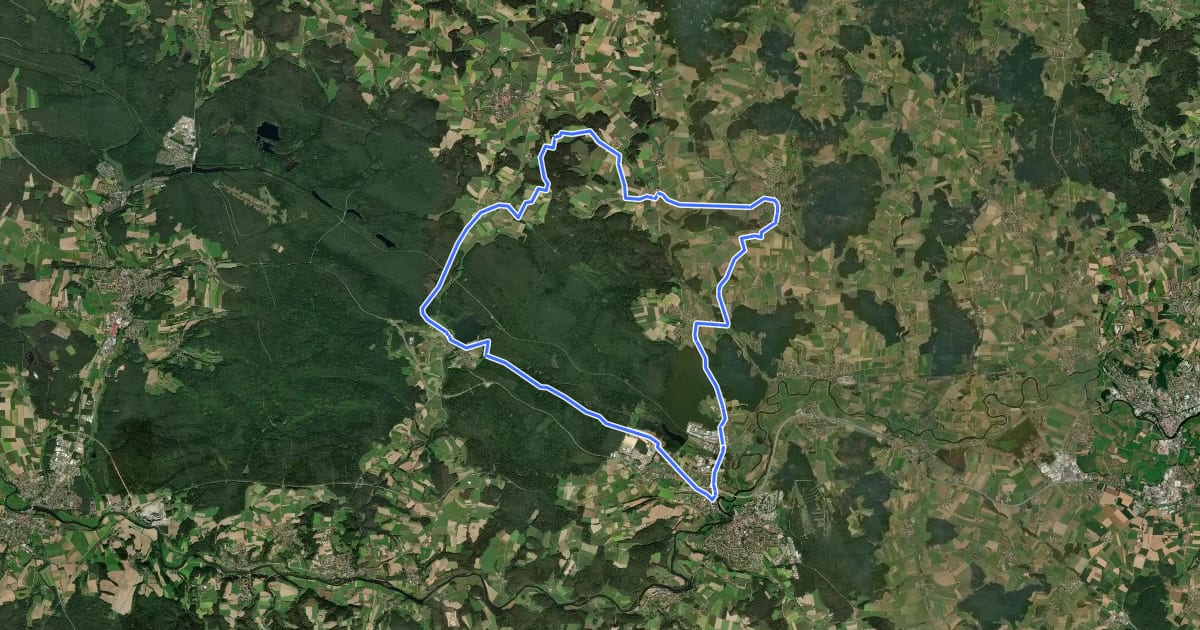 Маршрут Radweg Nr. 23 на спутниковом снимке
