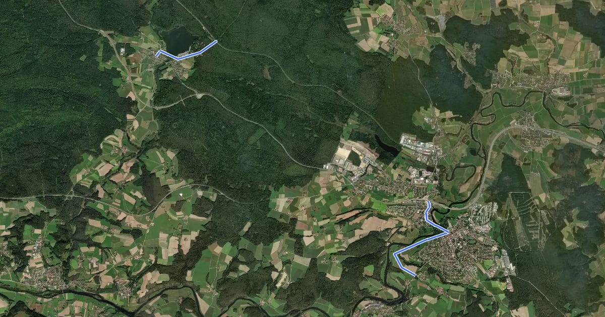 Маршрут Radweg Nr. 24 на спутниковом снимке