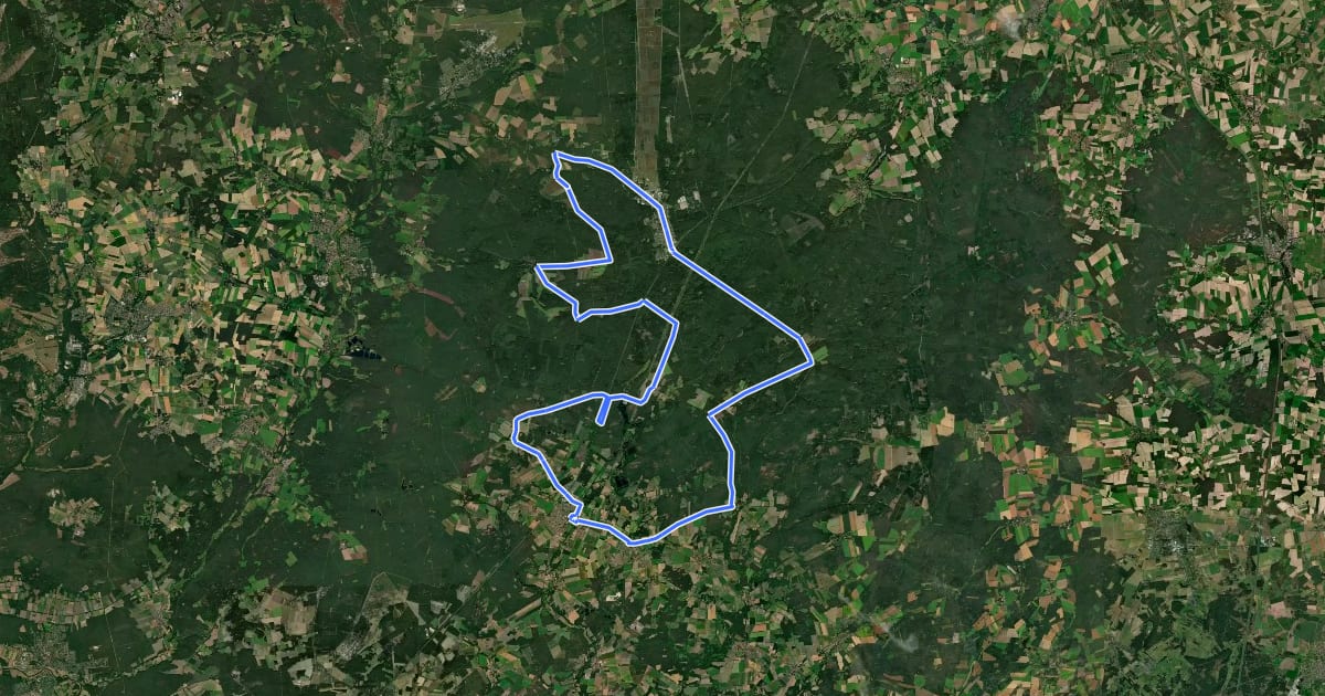 Маршрут Radweg Regionalschleife 4 Eschede на спутниковом снимке
