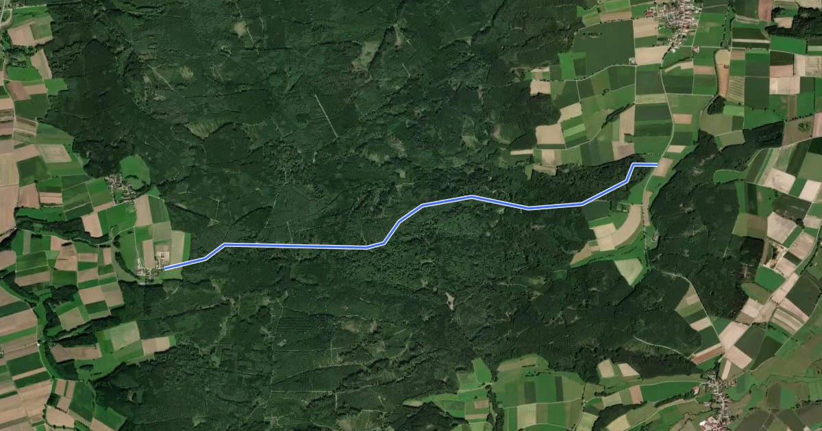 Маршрут Radweg Schmellerforst на спутниковом снимке