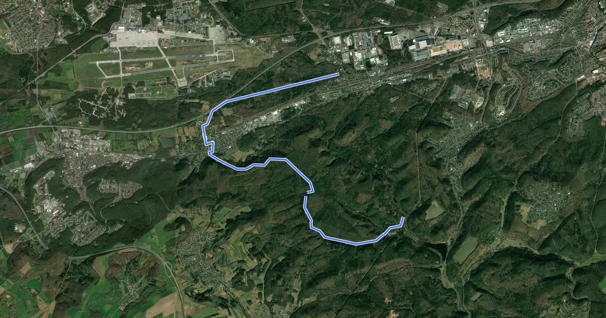 Маршрут Radweg Tour 9 на спутниковом снимке