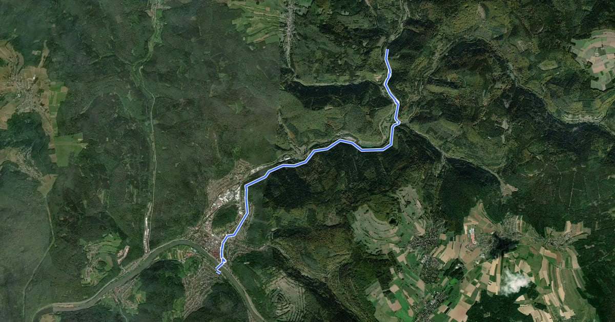 Маршрут Radwegenetz Eberbach: Eberbach-Gaimühle на спутниковом снимке