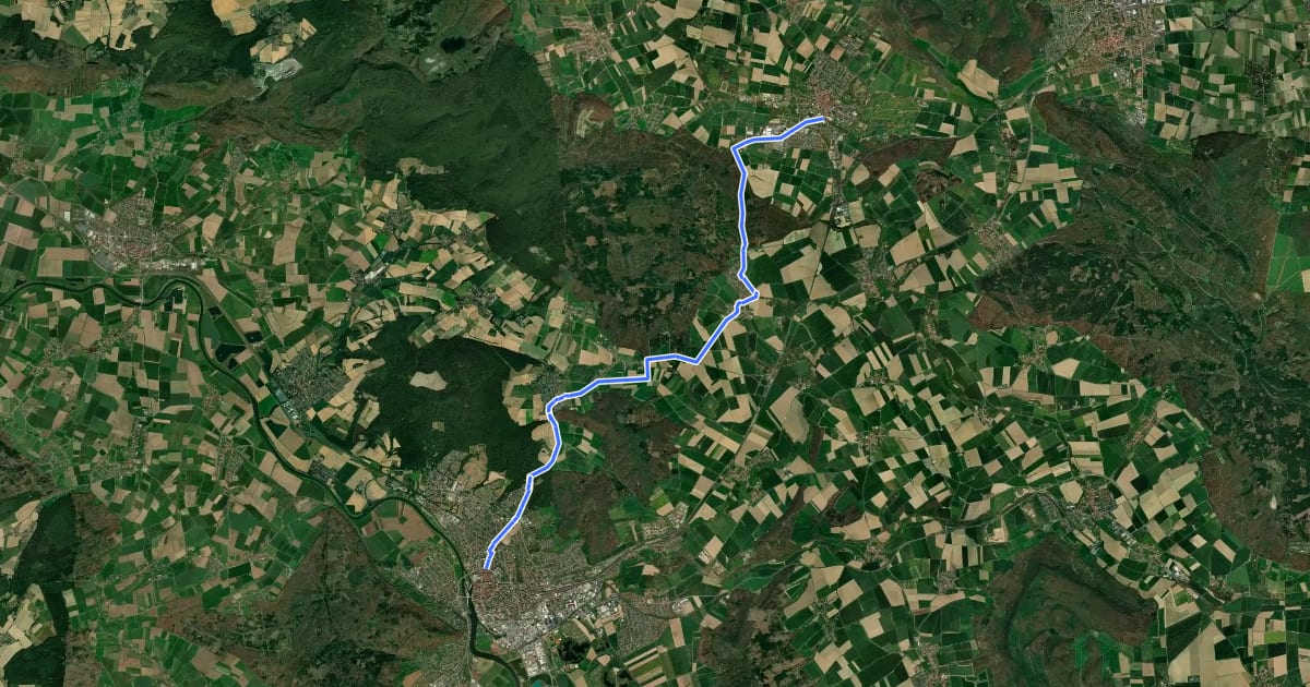 Маршрут [Radwegenetz Hameln]: Hameln - Holtensen - Flegessen - Bad Münder на спутниковом снимке