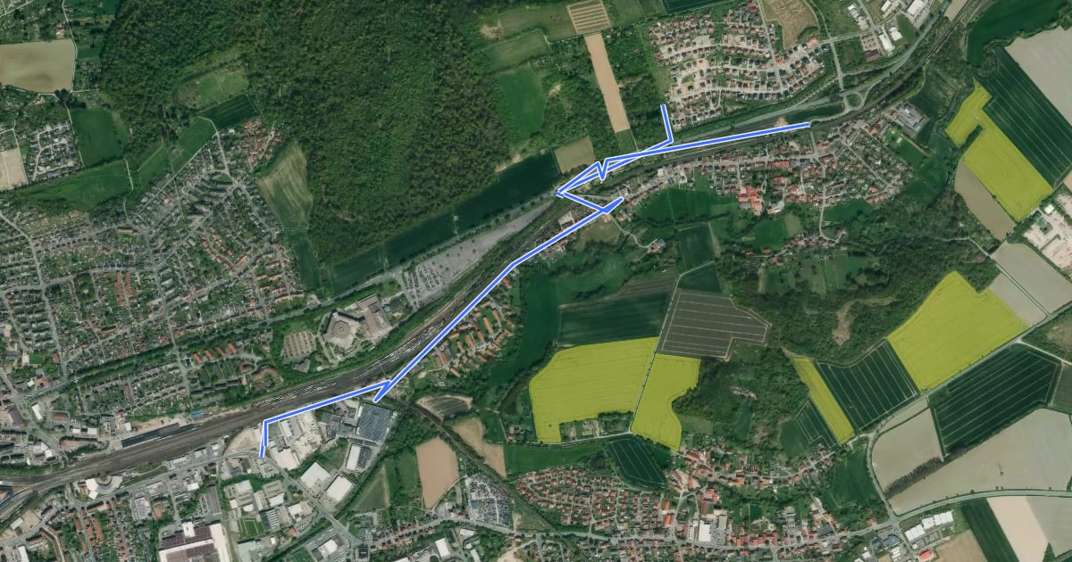 Маршрут [Radwegenetz Hameln]: Hameln - Rohrsen über Marienfelder Straße на спутниковом снимке