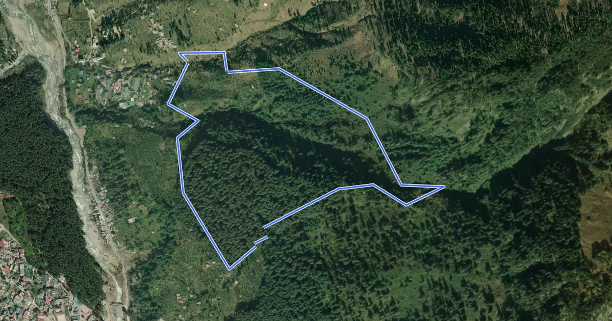 Маршрут Rahani Waterfall на спутниковом снимке