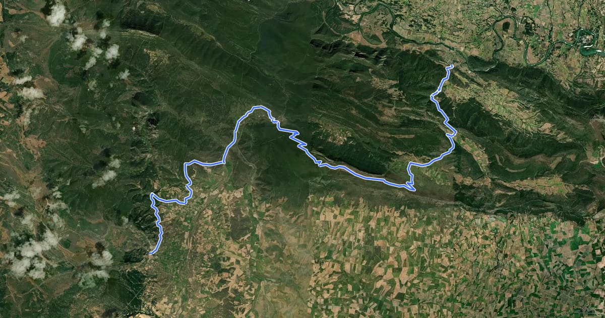 Маршрут Raices de Castilla на спутниковом снимке