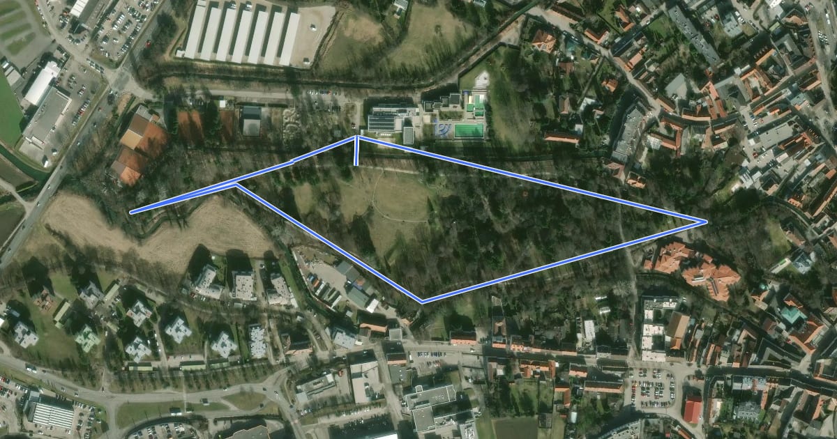 Маршрут Raiffeisen-Schneider-Stadtparkrunde на спутниковом снимке