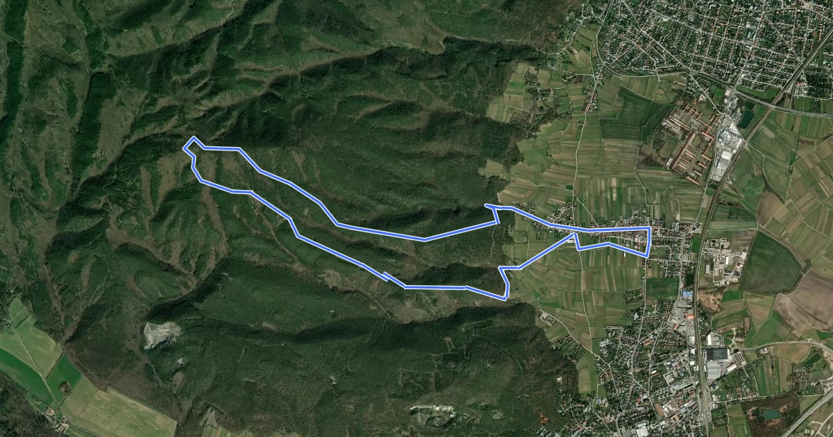 Маршрут Raiffeisen Trail (Sooss) на спутниковом снимке
